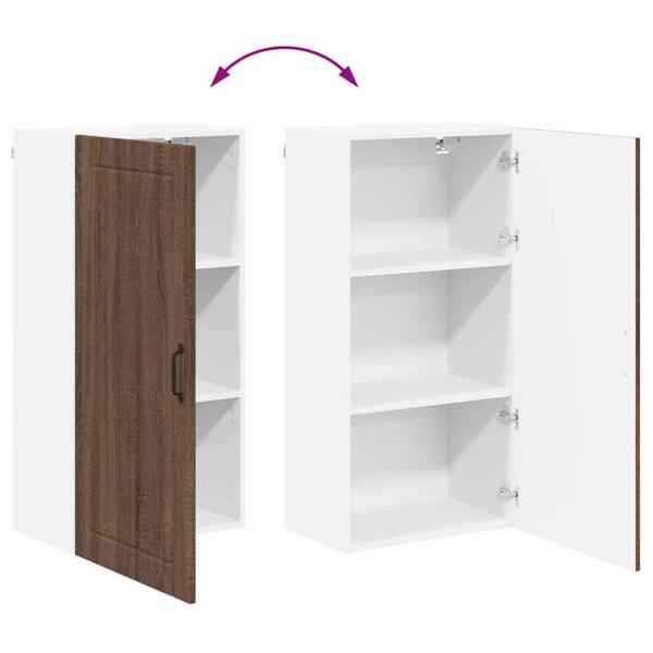 Küchenhängeschrank mit Tür Braun Eichen-Optik 50 x 31 x 100 cm