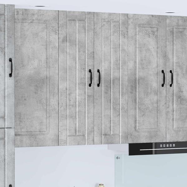 ARDEBO.de - Wandschrank LUCCA Betongrau 60 x 31 x 100 cm Holzwerkstoff