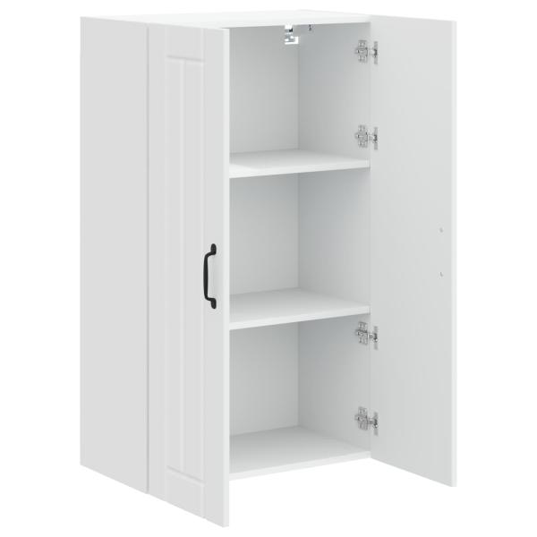 Küchenhängeschrank mit Regal Hochglanz Weiß 60 x 31 x 100 cm