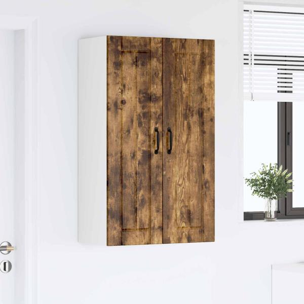 Küchenhängeschrank mit Regal Geräucherte Eiche 60 x 31 x 100 cm