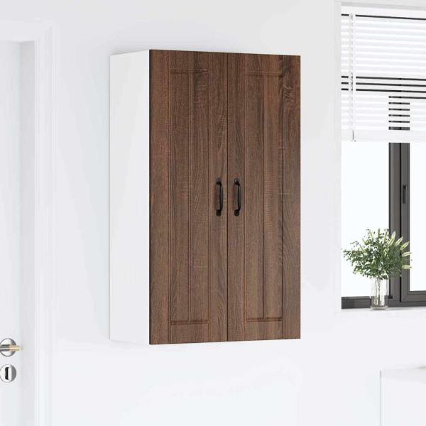 Küchenhängeschrank mit Tür Braun Eichen-Optik 60 x 31 x 100 cm