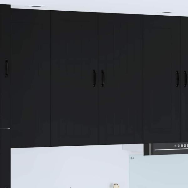 ARDEBO.de - Küchenhängeschrank Schwarz 80 x 31 x 100 cm Holzwerkstoff