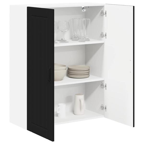 Küchenhängeschrank Schwarz 80 x 31 x 100 cm Holzwerkstoff