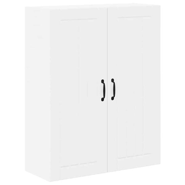 Küchenhängeschrank mit Regal Hochglanz Weiß 80 x 31 x 100 cm