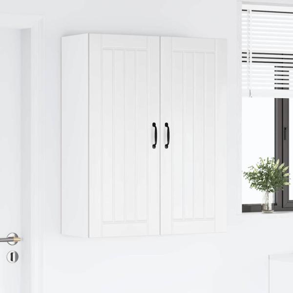 Küchenhängeschrank mit Regal Hochglanz Weiß 80 x 31 x 100 cm