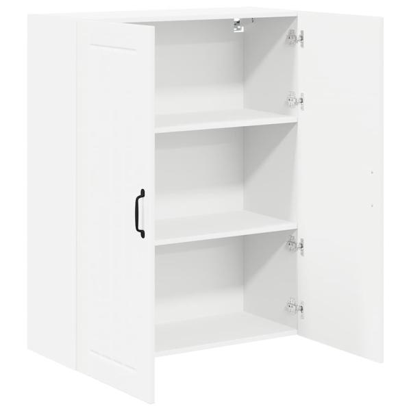 Küchenhängeschrank mit Regal Hochglanz Weiß 80 x 31 x 100 cm