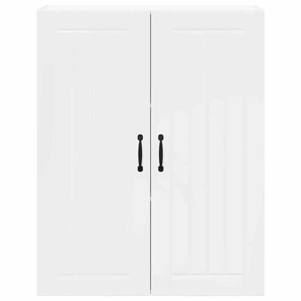 Küchenhängeschrank mit Regal Hochglanz Weiß 80 x 31 x 100 cm