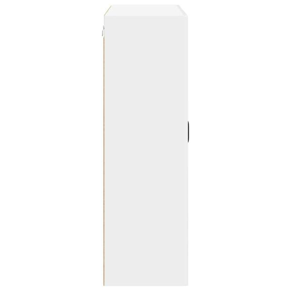 Küchenhängeschrank mit Regal Hochglanz Weiß 80 x 31 x 100 cm