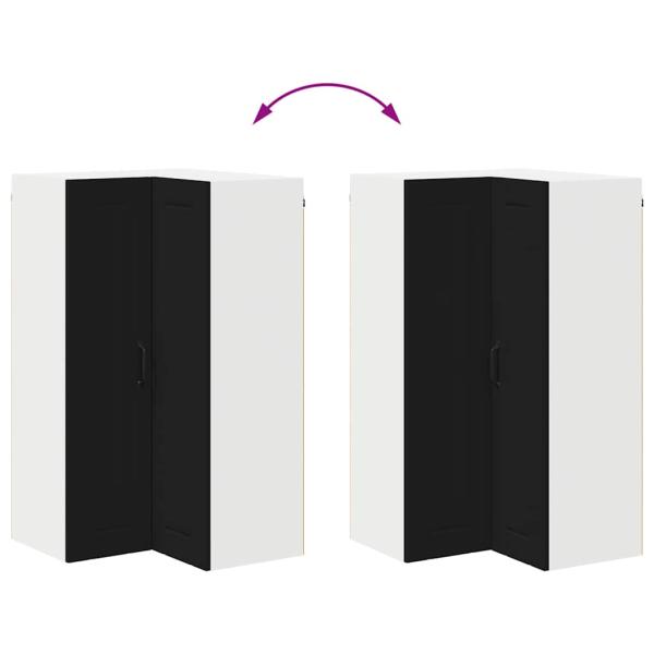 Küchenhängeschrank Schwarz 57 x 57 x 100 cm Holzwerkstoff