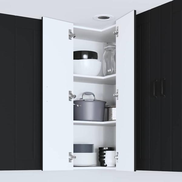 Küchenhängeschrank Schwarz 57 x 57 x 100 cm Holzwerkstoff