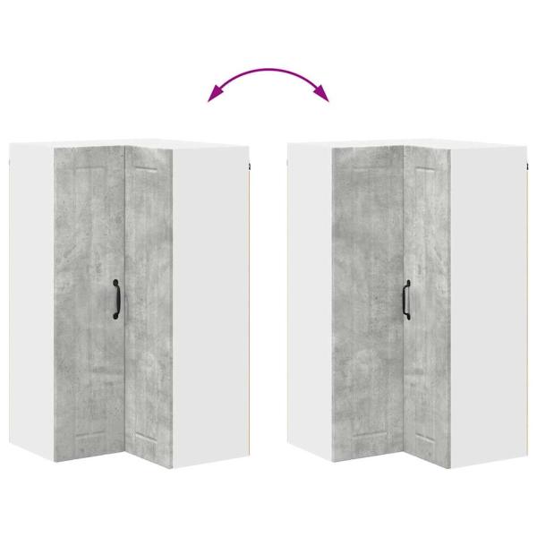 Küchenhängeschrank Beton Grau 57 x 57 x 100 cm Holzwerkstoff