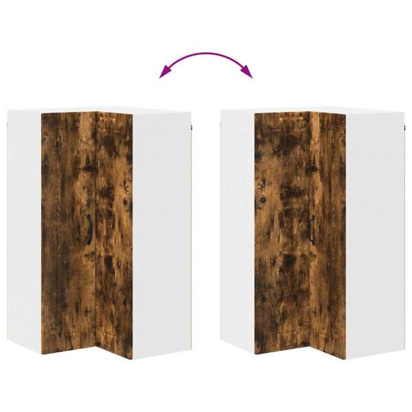 Küchenhängeschrank mit Regal Geräucherte Eiche 57 x 57 x 100 cm