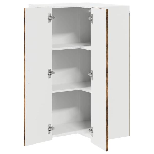 Küchenhängeschrank mit Regal Geräucherte Eiche 57 x 57 x 100 cm