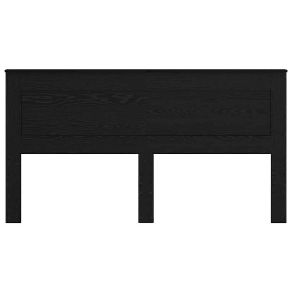 Kopfteil mit Kopfteil Schwarz Eichen-Optik 200 cm Holzwerkstoff