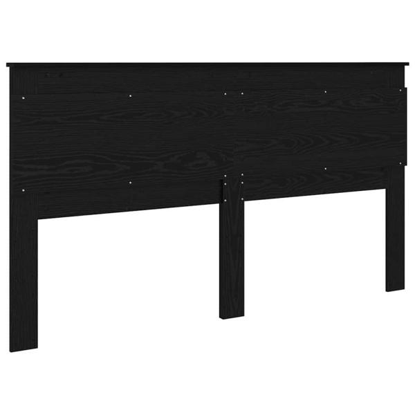 Kopfteil mit Kopfteil Schwarz Eichen-Optik 200 cm Holzwerkstoff