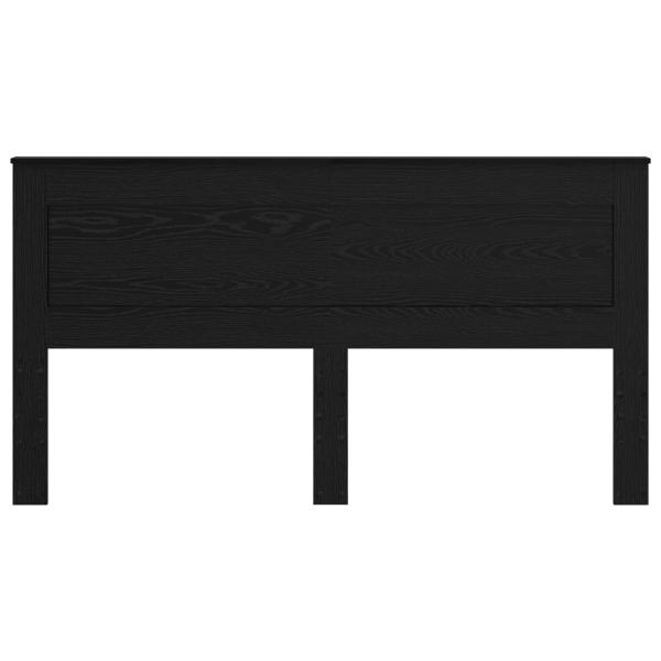 Kopfteil mit Kopfteil Schwarz Eichen-Optik 180 cm Holzwerkstoff