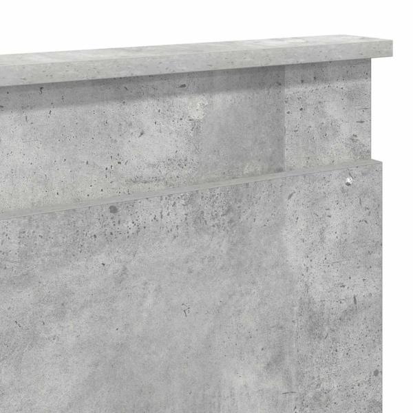 Kopfteil mit Kopfteil Beton Grau 180 cm Holzwerkstoff