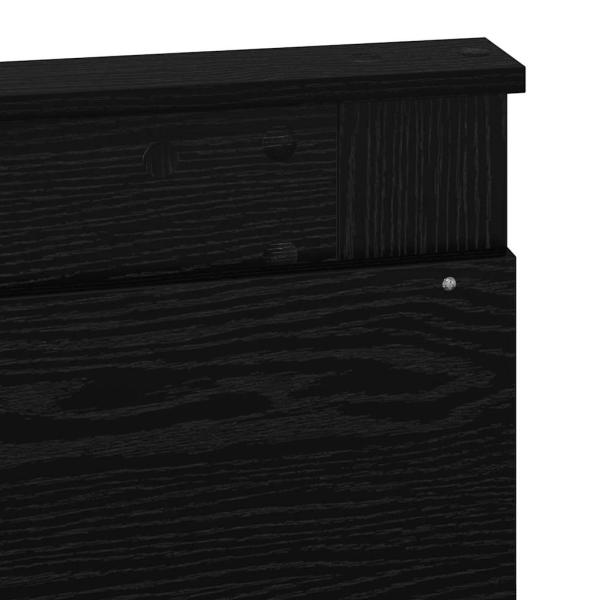 Kopfteil mit Kopfteil Schwarz Eichen-Optik 160 cm Holzwerkstoff