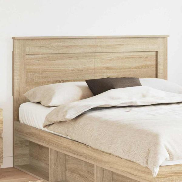 ARDEBO.de - Kopfteil mit Kopfteil Sonoma-Eiche 160 cm Holzwerkstoff
