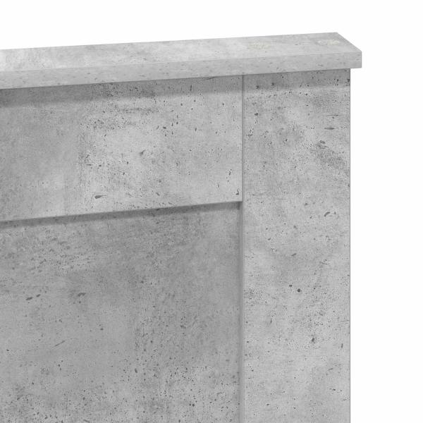 Kopfteil mit Kopfteil Beton Grau 140 cm Holzwerkstoff