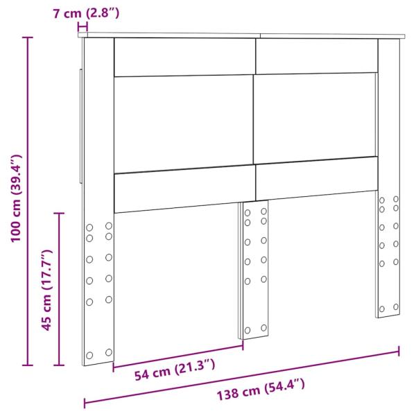Kopfteil mit Kopfteil Sonoma-Eiche 135 cm Holzwerkstoff