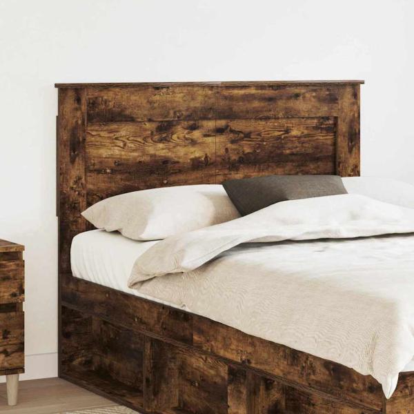 ARDEBO.de - Kopfteil mit Kopfteil Geräucherte Eiche 135 cm Holzwerkstoff