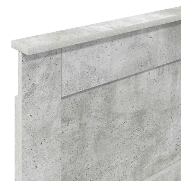 Kopfteil Beton Grau Holzwerkstoff
