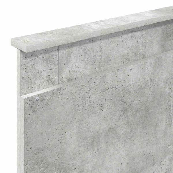 Kopfteil Beton Grau Holzwerkstoff