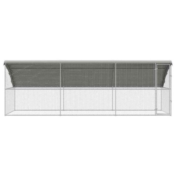 Hühnerkäfig 3 pcs Silber 600 x 200 x 200 cm Verzinkter Stahl