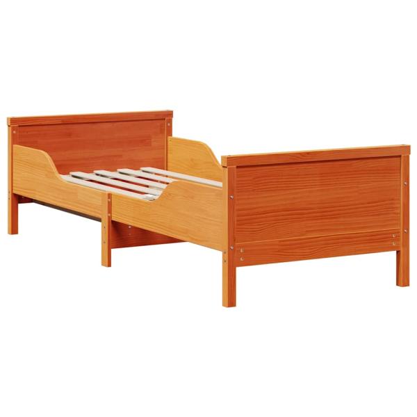Bettgestell Wachsbraun 80 x 200 cm Massivholz Kiefer