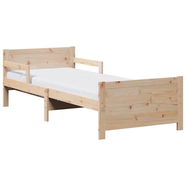 Bettgestell mit Matratze mit Kopfteil Braun 80 x 200 cm