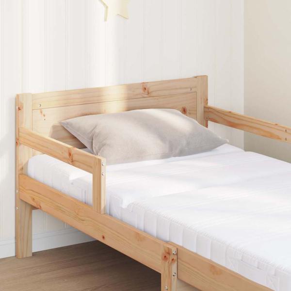 Bettgestell mit Matratze mit Kopfteil Braun 80 x 200 cm