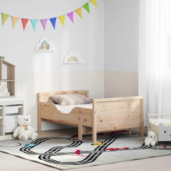 Bettgestell mit Matratze mit Kopfteil Braun 80 x 200 cm