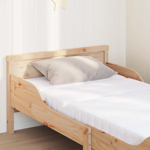 Bettgestell mit Matratze mit Kopfteil Braun 80 x 200 cm