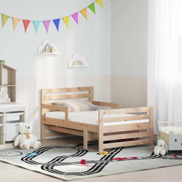 Bettgestell mit Matratze mit Kopfteil Braun 80 x 200 cm