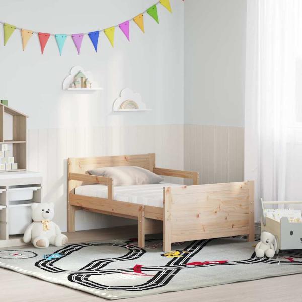 Bettgestell mit Matratze mit Kopfteil Braun 80 x 200 cm