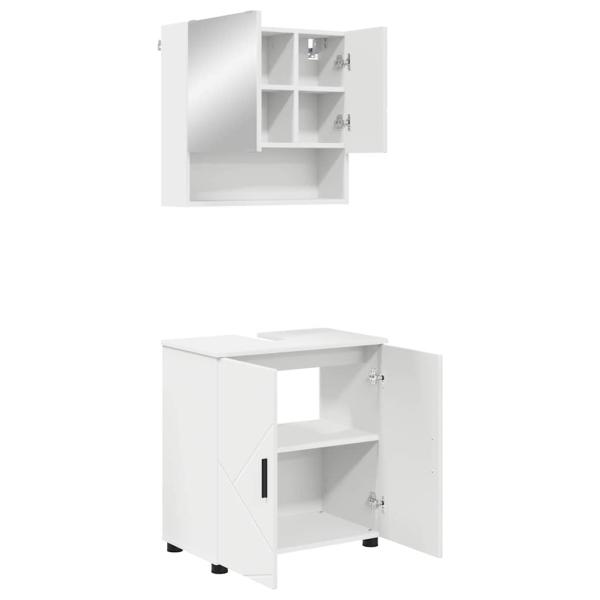 Badezimmermöbel Set 2 pcs Weiß 61 x 35 x 64 cm Holzwerkstoff