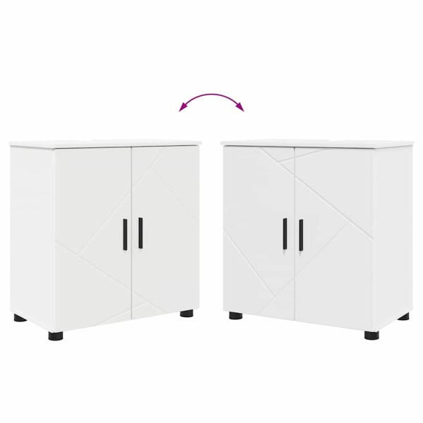 Badezimmermöbel Set 2 pcs Weiß 61 x 35 x 64 cm Holzwerkstoff