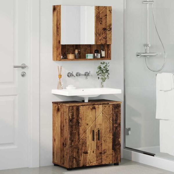 Badezimmermöbel Set 2 pcs Altholz 61 x 35 x 64 cm Holzwerkstoff