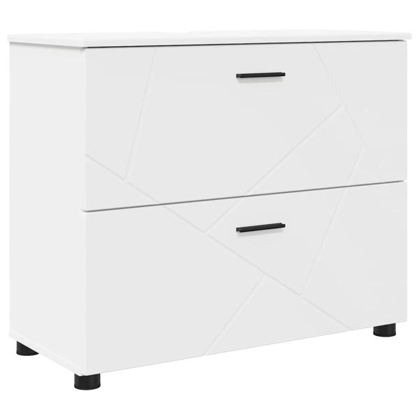 Badezimmermöbel Set 2 pcs Weiß 76,5 x 35 x 64 cm Holzwerkstoff