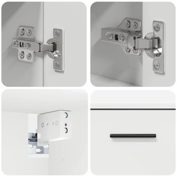 Badezimmermöbel Set 2 pcs Weiß 76,5 x 35 x 64 cm Holzwerkstoff