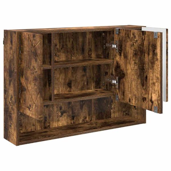 Badezimmermöbel Set 3 pcs Räuchereiche 76,5 x 35 x 64 cm