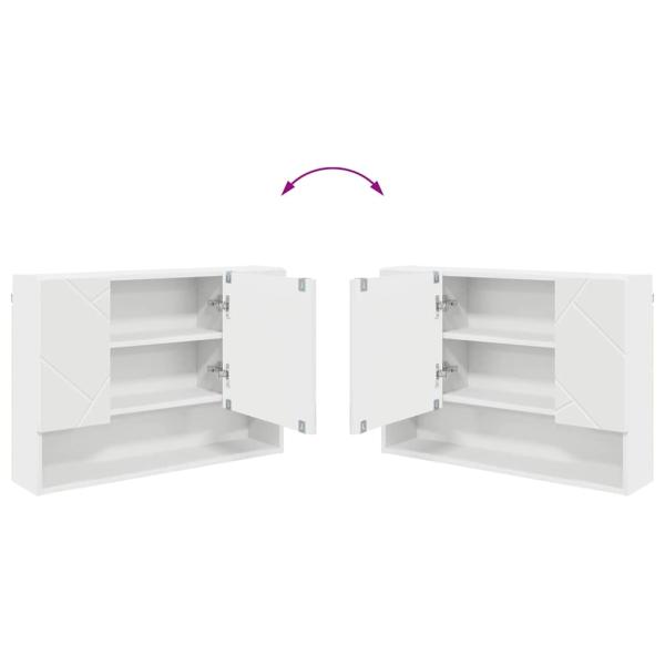 Badezimmermöbel Set 3 pcs Weiß 76,5 x 35 x 64 cm Holzwerkstoff