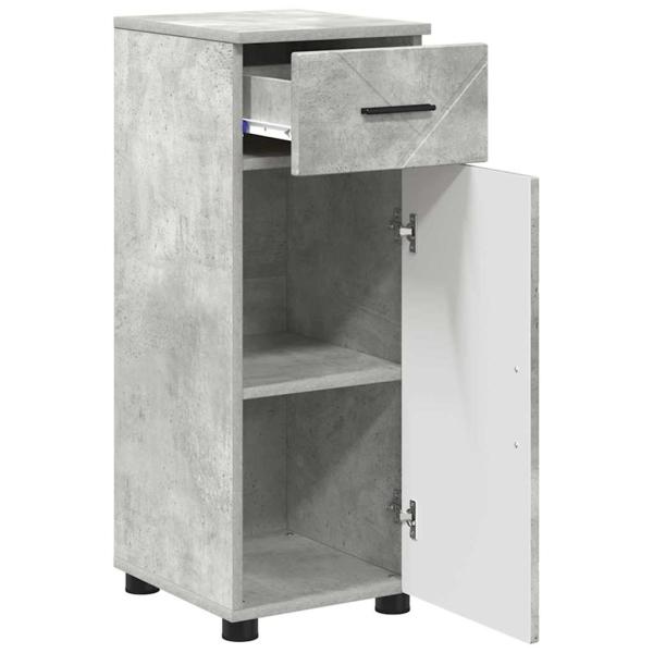 Badezimmermöbel Set mit Regal 3 pcs Betongrau 76,5 x 35 x 64 cm