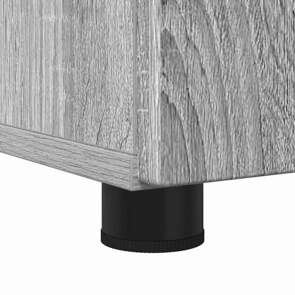 Badezimmermöbel Set mit Tür 3 pcs Grau Sonoma 76,5 x 35 x 64 cm
