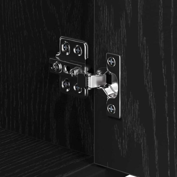 Badezimmermöbel Set 3 pcs Schwarz Eichen-Optik 65 x 33 x 60 cm