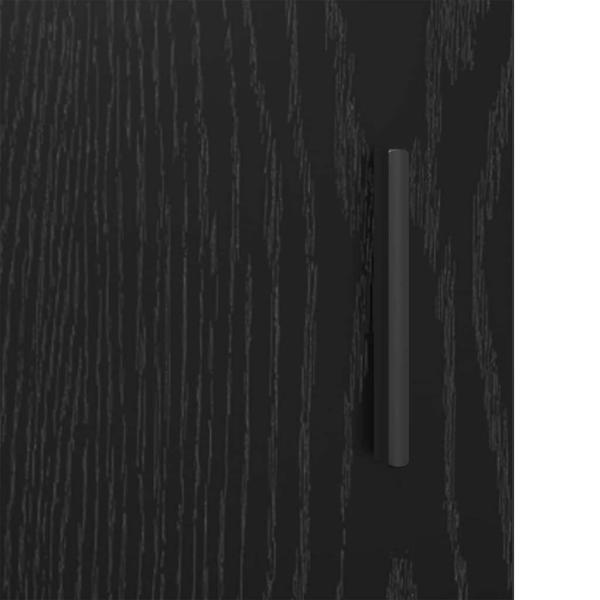 Badezimmermöbel Set 3 pcs Schwarz Eichen-Optik 65 x 33 x 60 cm