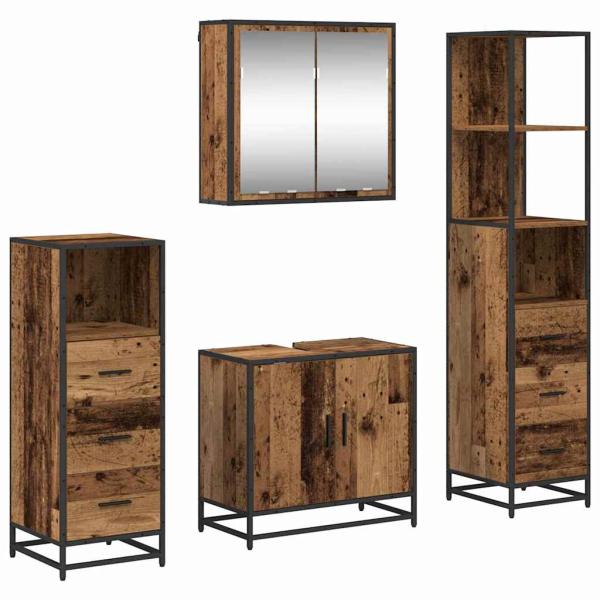 Badezimmermöbel Set 4 pcs Altholz 65 x 33 x 60 cm Holzwerkstoff