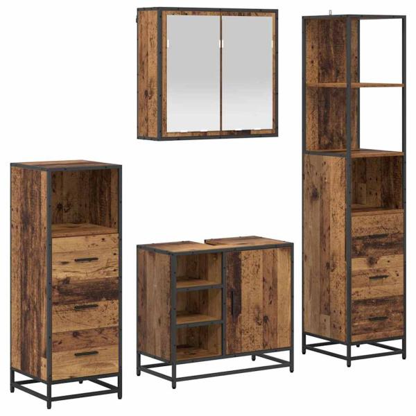 Badezimmermöbel Set 4 pcs Altholz 65 x 33 x 60 cm Holzwerkstoff