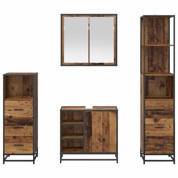 Badezimmermöbel Set 4 pcs Altholz 65 x 33 x 60 cm Holzwerkstoff